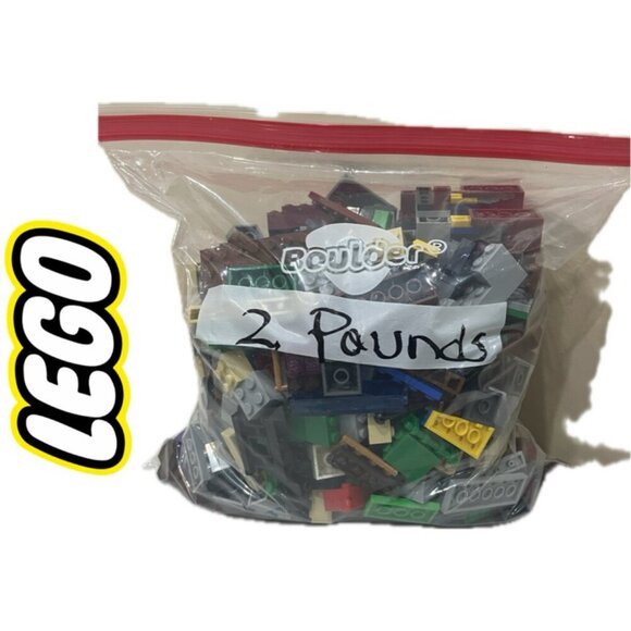 AUTHENTIC LEGOS 2 POUNDS MIX COLORS AND SIZES LEGO COLLECTION - Picture 1 of 7